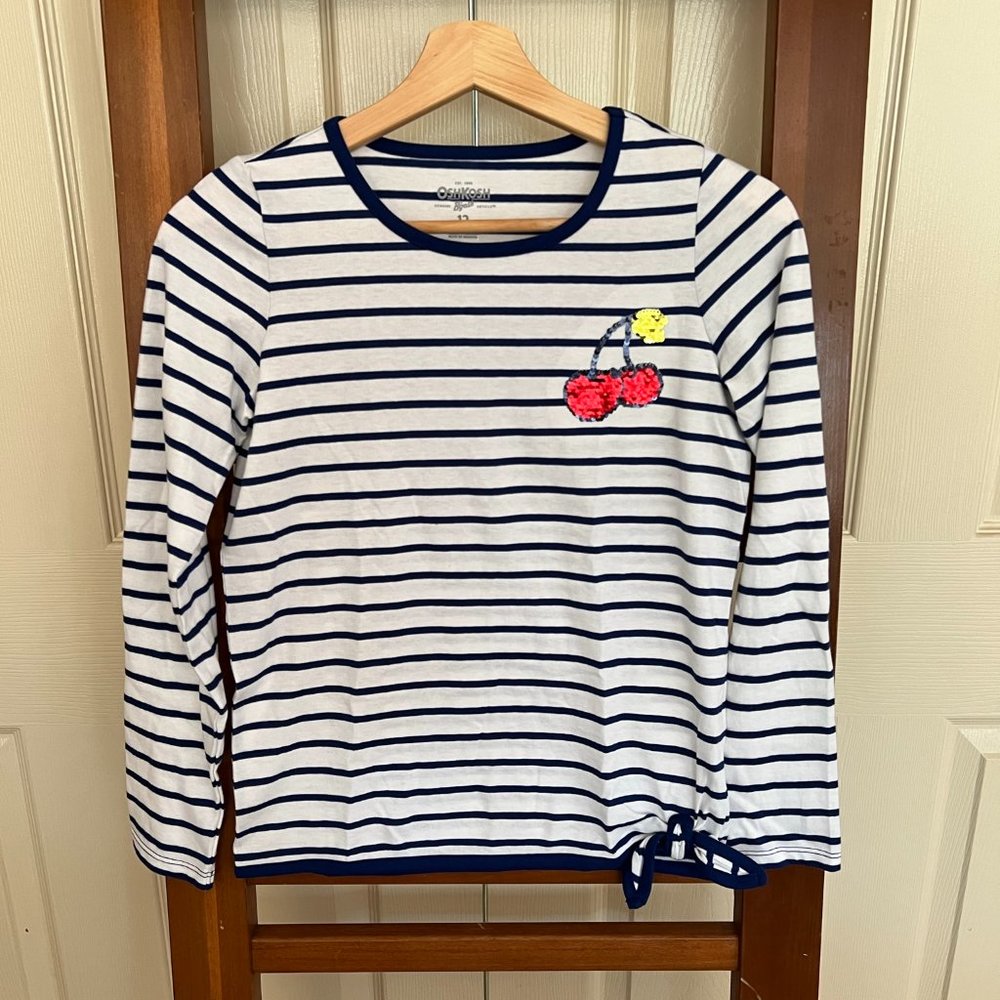 OshKosh B'gosh white and Navy striped shirt.